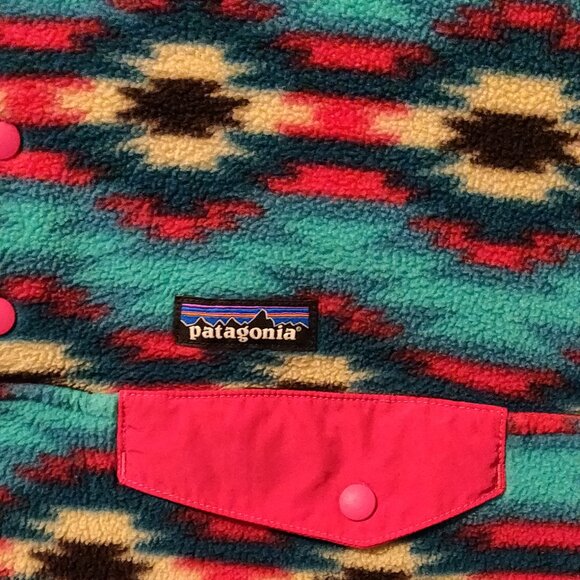 Patagonia Synchilla Aztec Snap T Pullover Fleece Jacket Women's XL - Picture 2 of 7